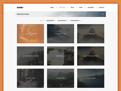DUNK - Portfolio Page Sketch clean minimal portfolio simple website