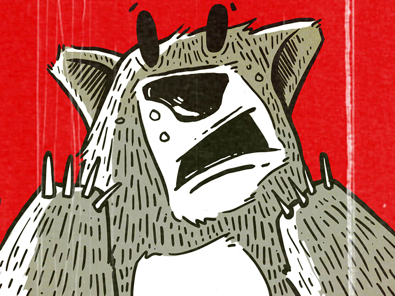 Booger Bear 2d animation after effects animated gif animated gifs hand drawn illustration motion graphics