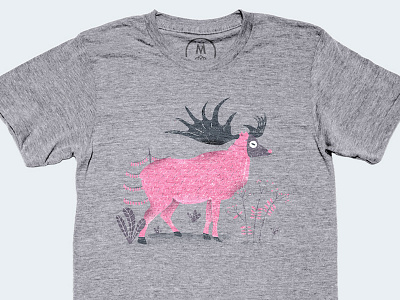 'Elk' illustration on Cotton Bureau apparel cotton bureau t shirt tees