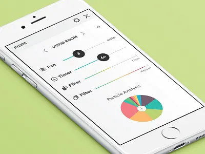 Smart Air Purifier Control air app clean control flat health ios mobile remote simple smart white