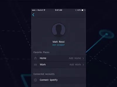 Daily UI: Day 7 - Settings dailyui dark ios settings uber ui