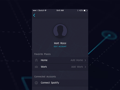 Daily UI: Day 7 - Settings dailyui dark ios settings uber ui