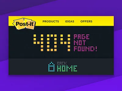 008 • Post-it 404 Page Concept 008 404 dailyui page not found post it