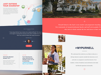 Boarding School Website design diagonal hero homepage parallax school social ui ux visual website
