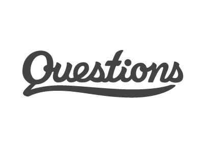 "Questions" Hand-illustrated script hand drawn type jessica tenuta packback script typography vector