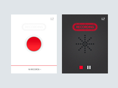 Day 046 - Recording UI design equalizer photoshop record retro sound tune