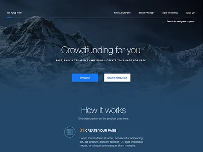 The Modernist design landing page sketch ui ux
