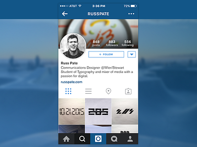Instagram Profile instagram interface mobile product design ui