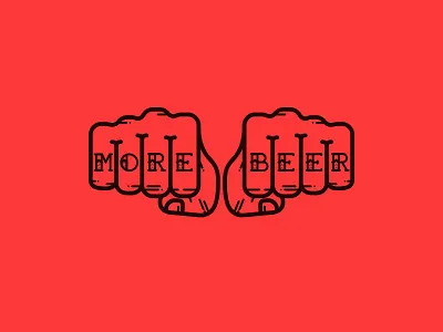 More please... beer friday illustration knuckles tattoo tattoos