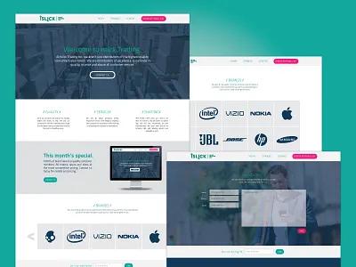 Islick Trading Website brand design distributor electronics landing page ui ux web web design website
