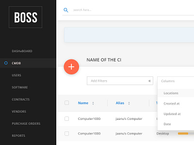 Dashboard - CMS blue dashboard flat login