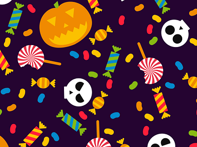 Halloween wallpaper candy halloween illustration jelly beans pumpkin skull vector wallpaper