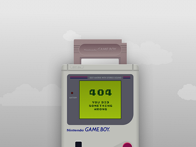 Day 08 - 404 Page 404 dailyui design error gameboy nintendo ui ux
