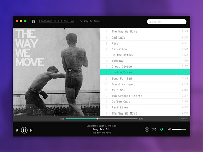 Daily UI 009 - Music Player dailyui dailyui009 langhorne slim music music player