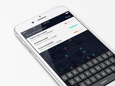Parking Assist App app car interface ios iphone mobile parking product