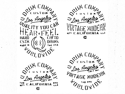 Q Drum Co - Type Treatments hand crafted hand lettering hand made illustration lettering q drum co texture type typography vintage