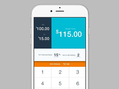 DailyUi #004 Calculator app calculator dailyui day004 iphone mobile tip calculator uiux