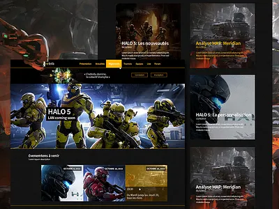 Halo 5 Website 5 actuality design didier graph halo halo 5 laureaux ui webdesign welovebtb