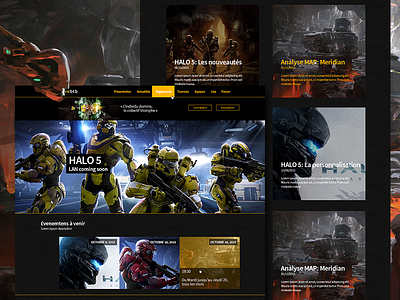 Halo 5 Website 5 actuality design didier graph halo halo 5 laureaux ui webdesign welovebtb
