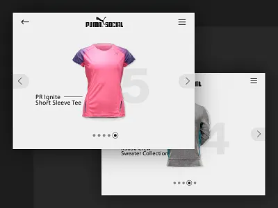 Puma Social Microsite Campaign app campaign clean design ipad microsite puma shoes slides ui ux website
