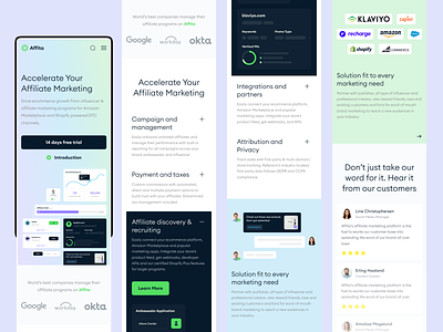 [Responsive] Affita - Affiliate Landing Page affiliate business card clean design design influencer landing page marketing revenue target ui ui design uiux