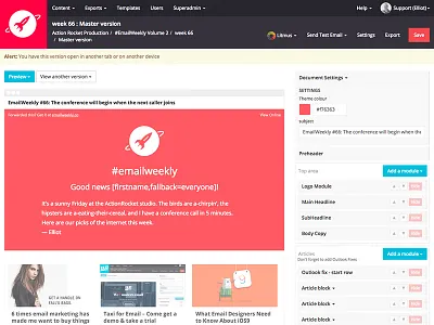 Taxi CMS Editor Interface cms editor email cms email design email marketing newsletter