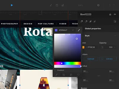 UXPin Editor - next step dark theme editor redesign ux design uxpin