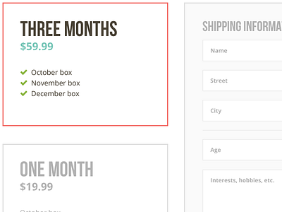 Subscription Checkout checkout ecommerce shopping cart subscription ui