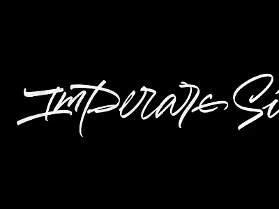 Imperare brushpen brushpen script brushpen writing calligraphy lettering proverb quote tattoo
