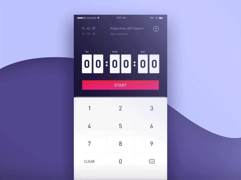 Time Fluid Manager - Section III alert animation app concept time ui ux