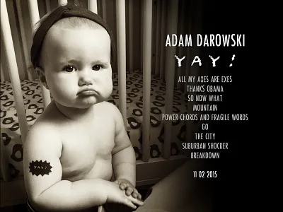 YAY! baby music punk rock sepia yay