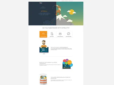 eZ Platform Website animation homepage icons illustration landing page motion responsive ui website