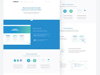Beacon / Landing Page animation blue clean illustrations landing page web design