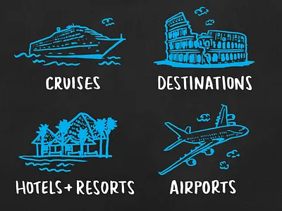 travel spot illustrations airplane driftwood magazine editorial hand drawn hand lettering handmade illustration lettering pen and ink published work spot illustration travel