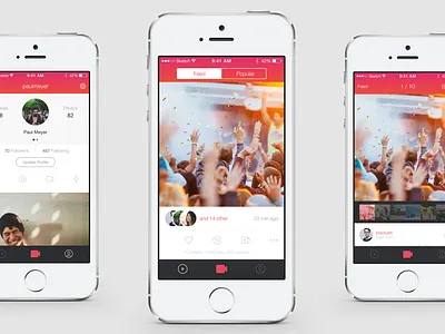 iPhone app [wip] app apple interface iphone mobile phone player social ui video