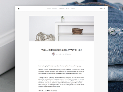 No Sidebar Pro Theme genesis framework minimalism simple living
