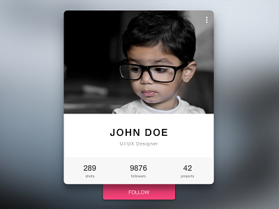 DailyUi #006 User Profile card clean dailyui design interface minimal profile ui ux