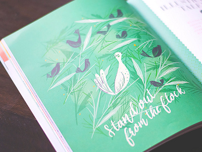 Made it into Uppercase! birds editorial flock fullpage illustration illustrator magazine spread uppercase