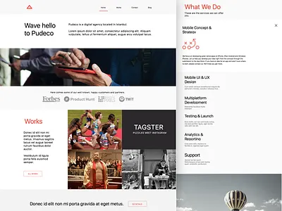 Agency Website agency design digital interface onpage strategy ui ux web works