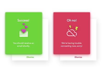 Daily UI: Day 11 - Flash Messages dailyui error flash message gradient success ui