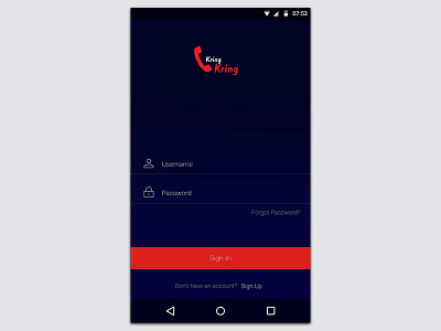 Mobile Dialer Login login mobile ui