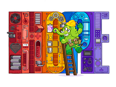 Hope-A-Matic 5000 all the colors elephant gameboy hope machine