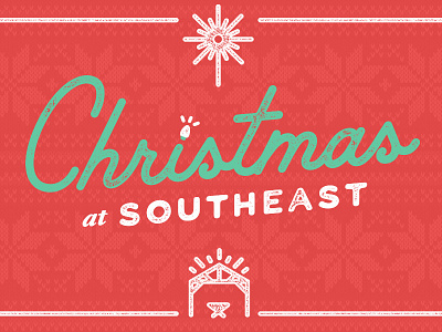 Christmas at Southeast christmas christmas lights church green manger red southeast star ugly sweater white