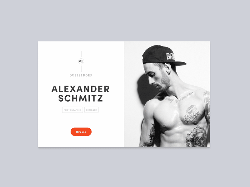 #006 - User Profile animation css3 network photographer profile prototype ui user profile