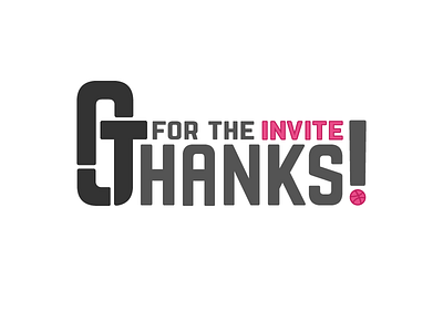 Thanks AJT! debut dribbble first shot initials invite noob thanks