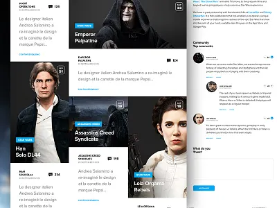 EA Web Redesign - NEWS blog ea grid masonry mosaic news origin text web web design webdesign
