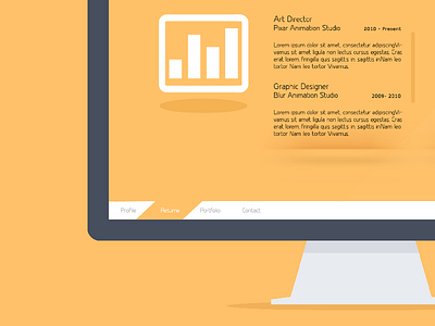 Minimal Portfolio colorful flat minimal ui