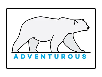 Adventurous bear clean illustration patch vector