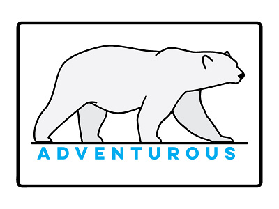 Adventurous bear clean illustration patch vector