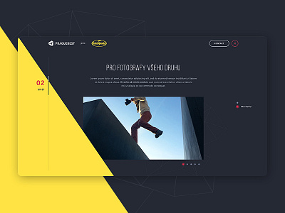 Screen 05 - Slide from a case study agency case study portfolio clean dark design flat photo screen slide ui ux web